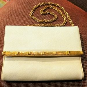 Vintage Morle White Bamboo Purse